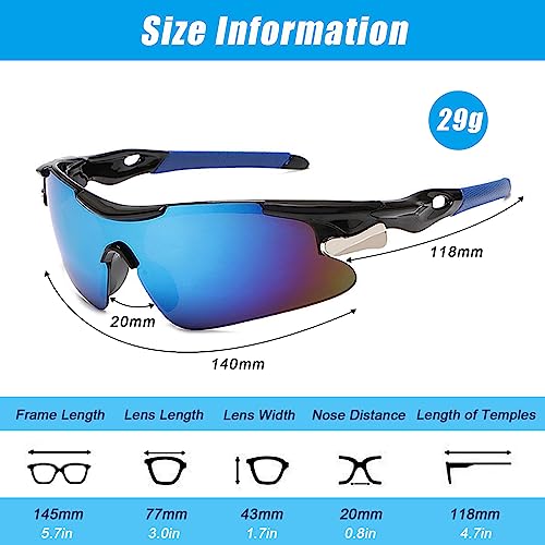 4 Pack Polarized Sports Sunglasses Set