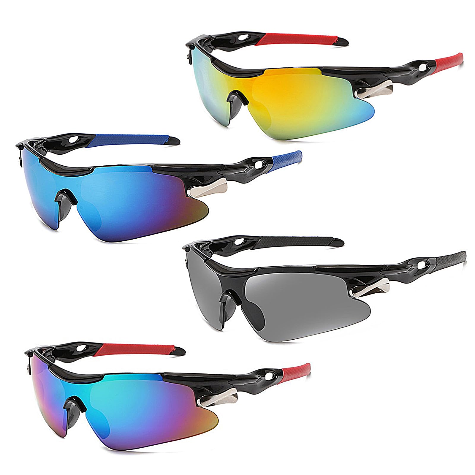 4 Pack Polarized Sports Sunglasses Set