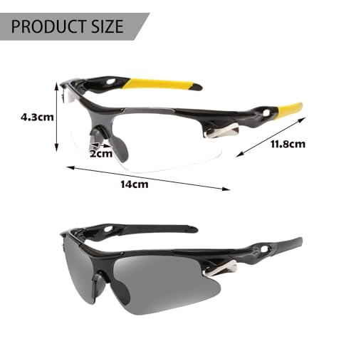 BDSHUNBF 2 Pcs Cycling Glasses: image 3