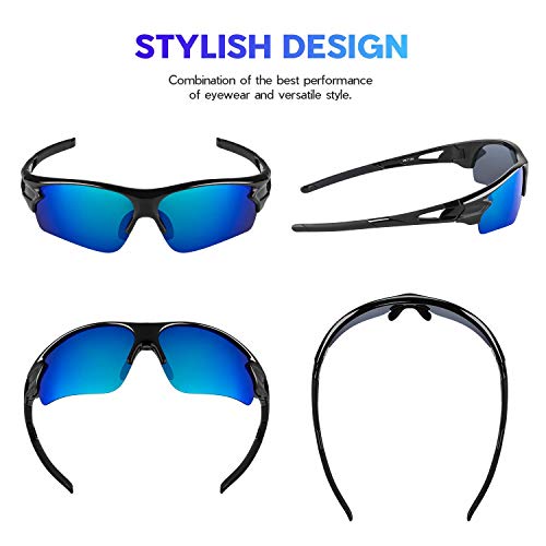 BEACOOL Polarized Sports Sunglasses Men Women Running Cycling Hiking