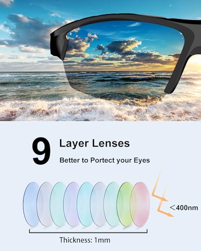 CHEREEKI Polarised Sports Sunglasses Mens Running Fishing Cycling Glasses: image 3