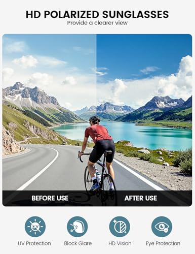 Lamicall Polarized Cycling Sunglasses for Men Women: image 4