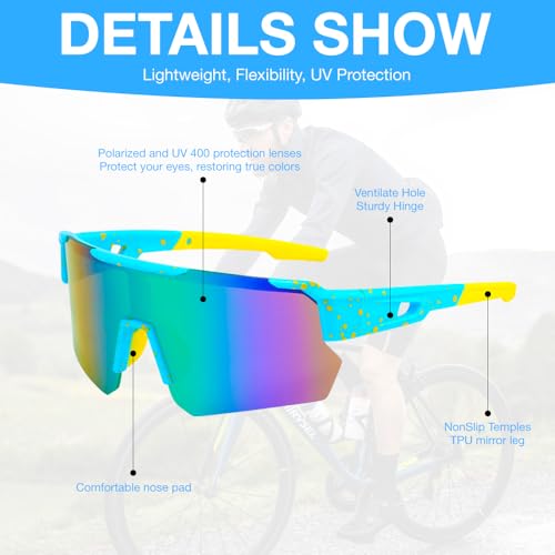 Mineup Polarized Cycling Glasses for Men Women: image 3